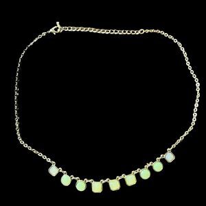 LC Lauren Conrad 19” Necklace Gold Yellow Quartz Pendant Chain Choked